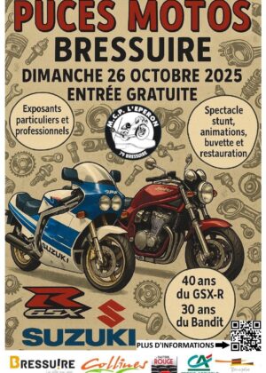 Affiche puces motos