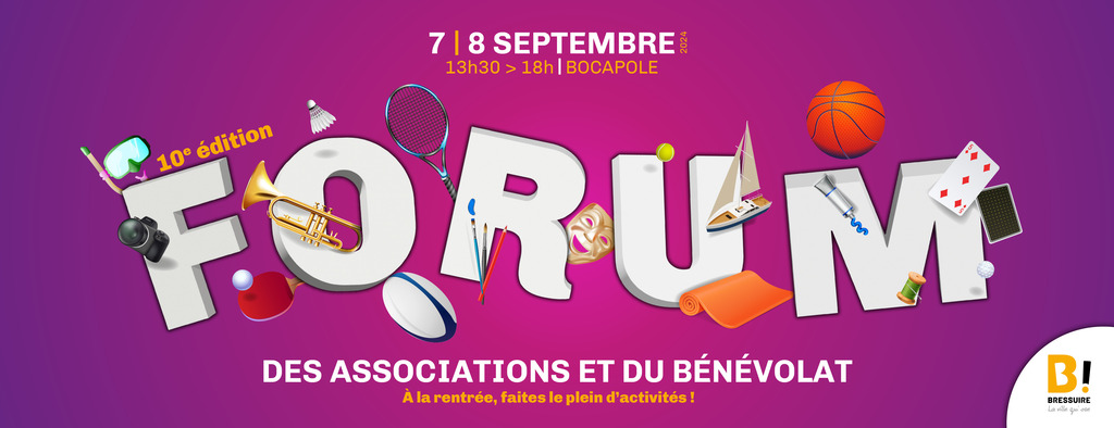 7 et 8 septembre : le Forum des Associations et du Bénévolat